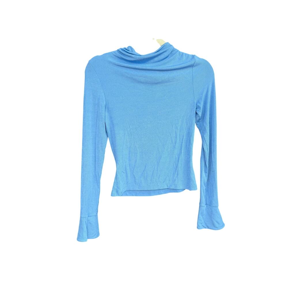 & Other Stories Cowl Neck Ribbed Long Sleeve Top XS - Picture 3 of 4
